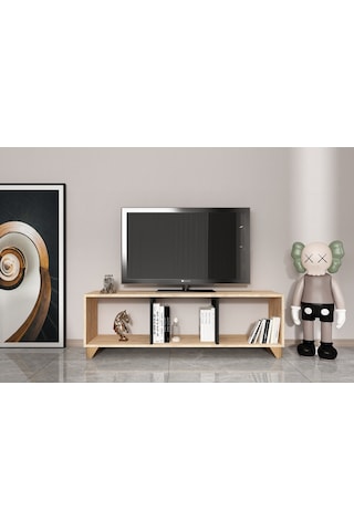 Tv Ünitesi Modern Tv Sehpası - Atlantikçam & Antrasit Detaylı