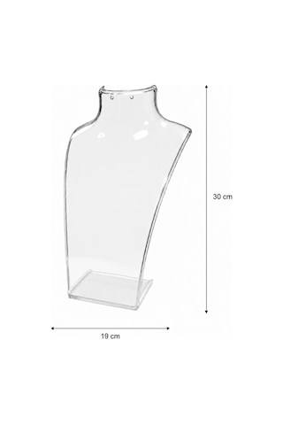 Kolye Standı Akrilik -takı Teşhir Ve Saklama Standı Şeffaf 19x30 Cm