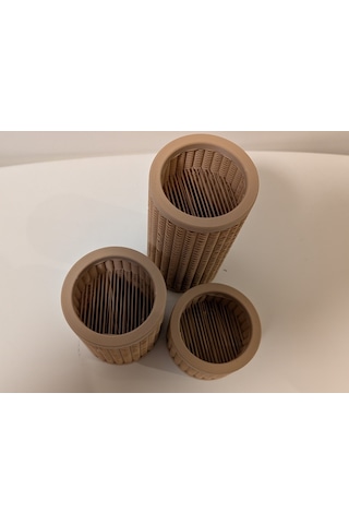 En-cag Rattan Görünümlü Tealight Mumluk Seti 3'lü Dekoratif Mum Tutucu Bss Çok Renkli