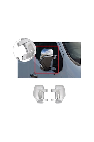 Renault Master Uyumlu 2011 Ve Üzeri Ayna Kapağı 2 Parça Abs Krom Kaplama