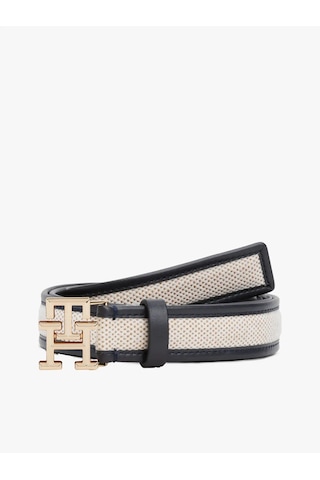 Tommy Hilfiger Th Logo 2.5 Canvas, Dw6 Siyah Kadın Kemer
