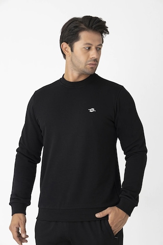 Crozwise Üç İplik Sıfır Yaka Siyah Erkek Sweat 6053 SiYAH