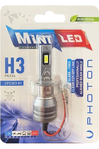 Photon Mini H3 6000K 12V-24V Compact Led Tekli Blister Beyaz CP2303 B1 Photon Mini H3 6000K 12V-24V Compact Led Tekli Blister Beyaz CP2303 B1