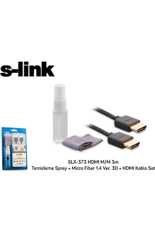 S'link Slx 373 Hdmi MM 3M Temizleme Sprey Micro Fiber 1.4 ver.