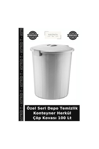 Özel Seri Depo Temizlik Konteyner Herkül Çöp Kovası 100 Lt Çok Renkli