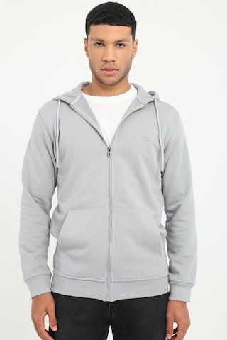 Dufy Erkek Regular Fit Kapüşonlu Gri Sweatshirt-19455