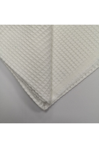 Waffle Pike Bornozluk Kumaş 100% Pamuk W-01 Beyaz