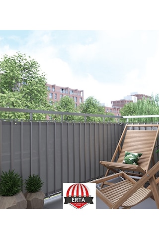 8 Metre X 75 Cm Gri Renk Polyester Balkon Demiri Brandası Su Geçirmez 1.sınıf 650g Çok Renkli
