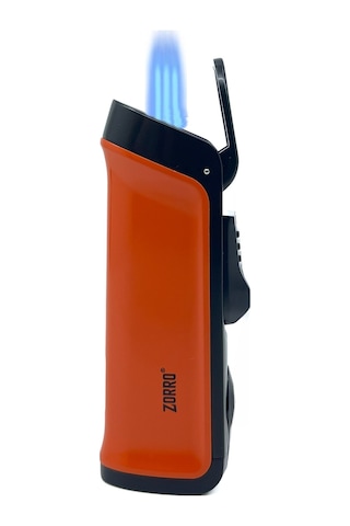Zorro Üç Torch Pürmüz Puro Çakmağı - Turuncu Turuncu