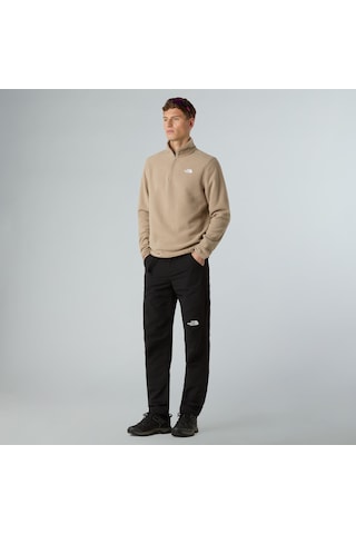 The North Face M Glacier Fleece 1/4 Zip Jacket Erkek Polar-30553 Açık Kahverengi