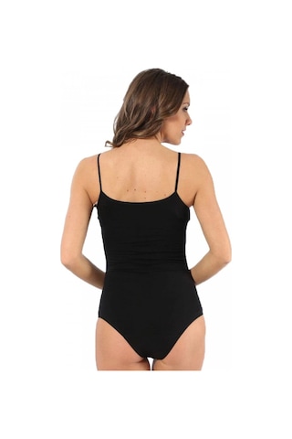 Najmaddin.com Beru Bayan İp Askılı Çıtçıtlı Body Siyah