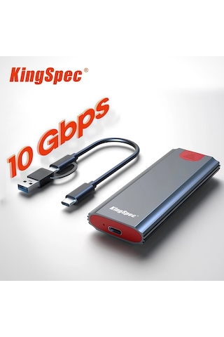 Kingspecnvme-kutu-gri-max:2tb-10gbps