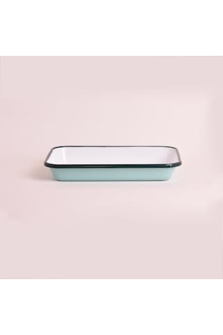 Emaye Meze Tabağı Nil Mavi 27 X 19 Cm Mavi