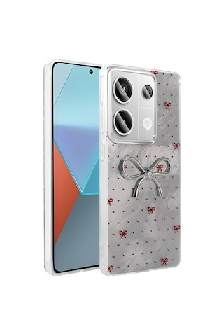 Xiaomi Redmi Note 13 Pro 4g Kılıf Kamera Korumalı Figürlü Zore Ponti Silikon Kapak Açık Mavi