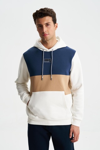 AR-MA Arma Erkek Çok Renkli Regular Fit 3 İplik Şardonlu Kanguru Cepli Kapüşonlu Sweatshirt 001