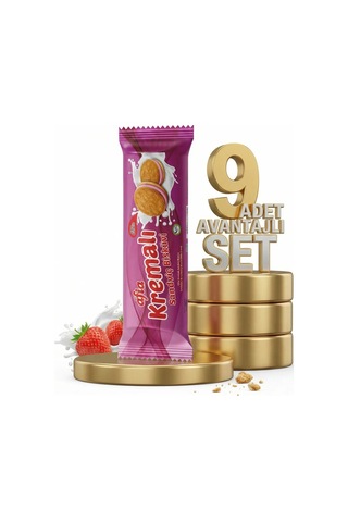 Afia Çilek Kremalı Sandviç Bisküvi 9x60 Gr