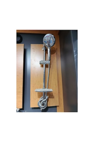 Krom Duş Seti Sürgülü Banyo Duş Takımı El Duşu Başlığı Metalik