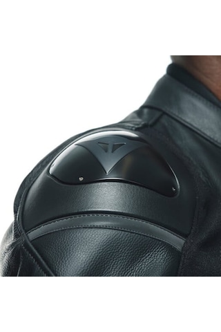 Dainese Racing 4 Black Black Deri Mont Gri Siyah