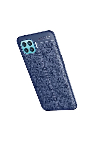Oppo Reno 4 Lite Kılıf Zore Niss Silikon Kapak Lacivert