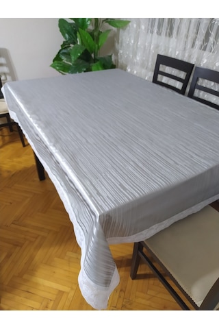 Pvc Dantel Kenar Muşamba Masa Örtüsü 140X180Cm