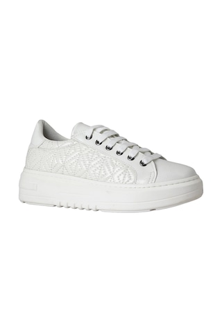 Hobby Ayakkabı Hobby Kadın Rugan Modern Yüksek Tabanlı Sneaker Ayakkabı Beyaz