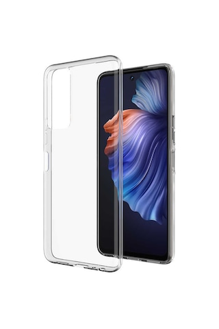 Zore Tecno Camon 18 Kılıf Msra Süper Silikon Kapak - Renksiz Renksiz