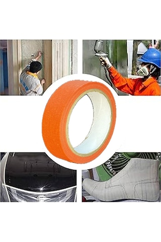 Renkli Maskeleme Kağıt Bant Boya Bandı 24mmx20mt Turuncu