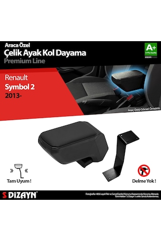 Renault Symbol Kol Dayama Kolçak Çelik Ayaklı Abs Siyah 2013 Üzeri A+kalite
