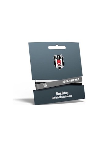 Beşiktaş Siyah Beyaz Silikon Yetişkin Bileklik Kutulu 001