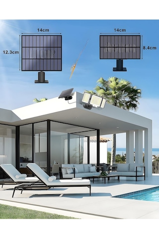 Sigrill Solar Spotlight 348 Led, Hareket Sensörlü, 3 Modlu, Ip67 Su Geçirmez, 270 Açı, Uzaktan Kumandalı Güneş Enerji