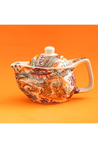 Kosova Dem-131-1 Isıya Dayanıklı Porselen Demlik 400 Ml Çok Renkli