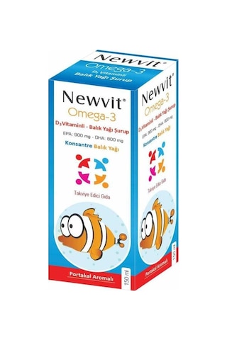Newvit Omega 3 D3 Vitaminli Şurup 150 ML