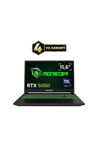 Monster Abra A5 V22.3.5 Ultra 9 185H 32 GB 1 TB SSD 8 GB RTX5050 15.6" W11H Dizüstü Bilgisayar