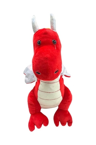 35 Cm Kırmızı Peluş Ejderha Oyuncak Yumuşak Sevimli Ejderha Bebek Çocuk Oyuncağı Diğer