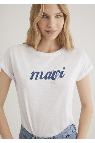 Mavi - Mavi Logo Baskılı Beyaz Tişört 166422-620 Beyaz