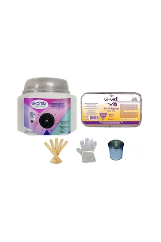 Ekamix Konserve Ağda Makinesi + Vivet Naturel Ağda 500 ML + Cezve