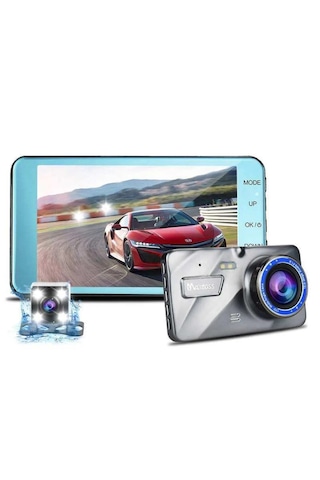 Türkçe 12mp 4.0" Ips Ekran Çift Lens Ön + Arka Araç İçi Kamera
