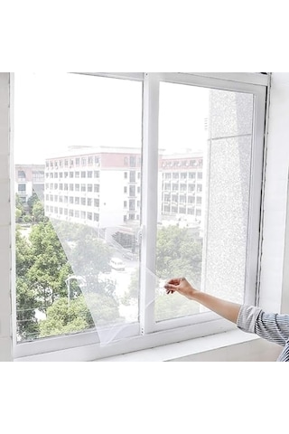 Pencere Sinekliği Beyaz Tül Sineklik, Sivrisinek Ağı, Sinek Böcek Tutucu, Aparatlı Cam Sinek Teli, Kolay Montaj Tek Kanat 75 125 Cm