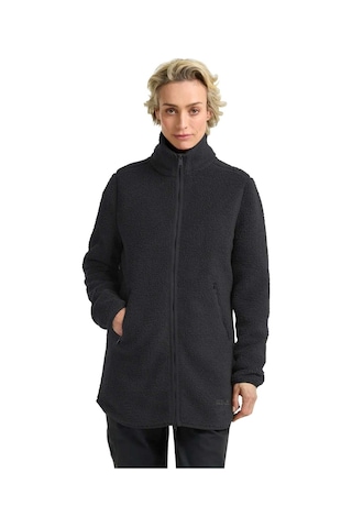 Jack Wolfskın Jack Wolfskin High Curl Coat Kadın Siyah Outdoor Ceketi 6000 Siyah