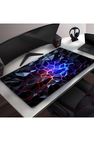 Karışık-01 40x90 Gaming Kaymaz Taban Oyuncu Ultra Pürüzsüz Mousepad 004