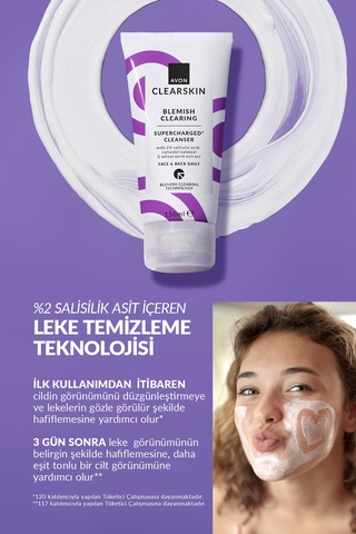 Avon Clearskin Supercharged Lekeler İçin Yüz Temizleyici 150 ML