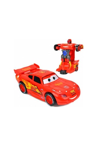 Robota Dönüşen Şimşek Mcqueen Pilli Araba - Oyuncak Robota Dönüşe