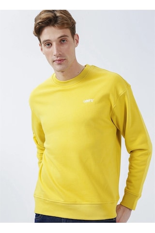 Levi's Erkek Bisiklet Yaka Sarı Sweatshirt - A7750-0001 Sarı
