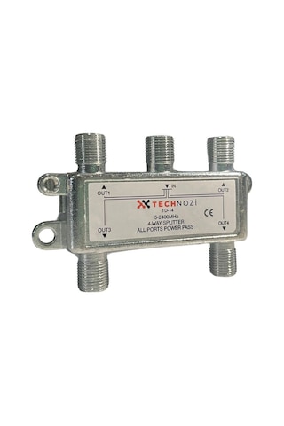 4 Lü Uydu Splitter Kablo Tv Rg6 4818p Çoklayıcı Dağıtıcı Anten Çanak Çevirici Switch Hub