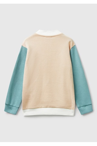 Benetton Kız Bebek Fermuarlı Sweatshırt BEYAZ