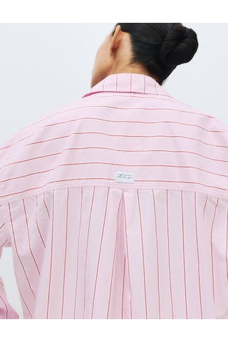 Marks & Spencer Çizgili Pijama Üstü T37003703T Pembe