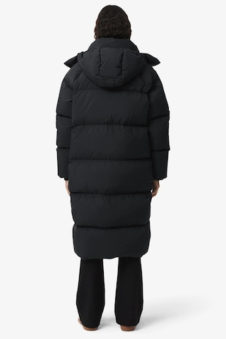 Lacoste Long Oversized Down Fill Jacket Çıkarılabilir Kapüşonlu Kaz Tüyü Kadın Parka Siyah Siyah