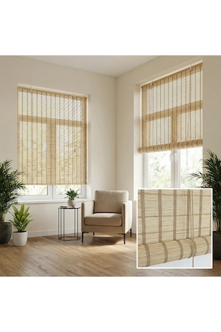 Koçtaş Stilera Ahşap Stor Perde Krem 120 x 180 CM