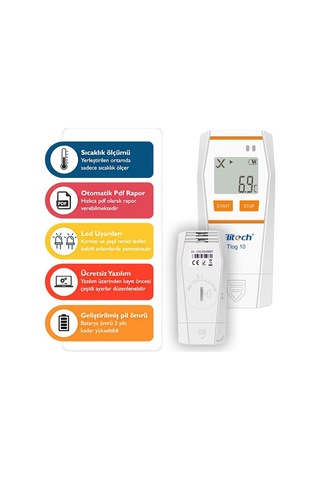 Elitech Hassas Sıcaklık Kayıt Cihazı Otomatik Rapor Datalogger Tlog10 Thr378