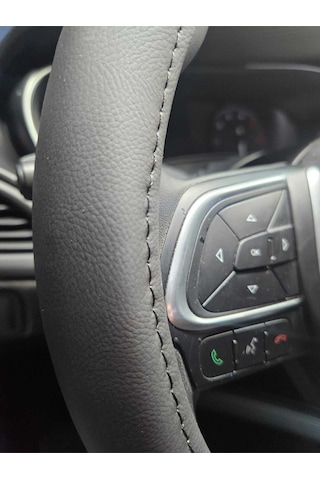 Direksiyon Kılıfı Siyah Geçmeli Tüm Araba Taksi Minibüse Uygun 37-42cm Siyah